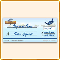 Chèque de 500 €